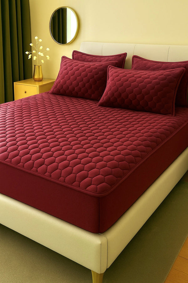 Topper 160/200 pentru saltea cu elastic, + 2 fete de perna, COD: TOY402