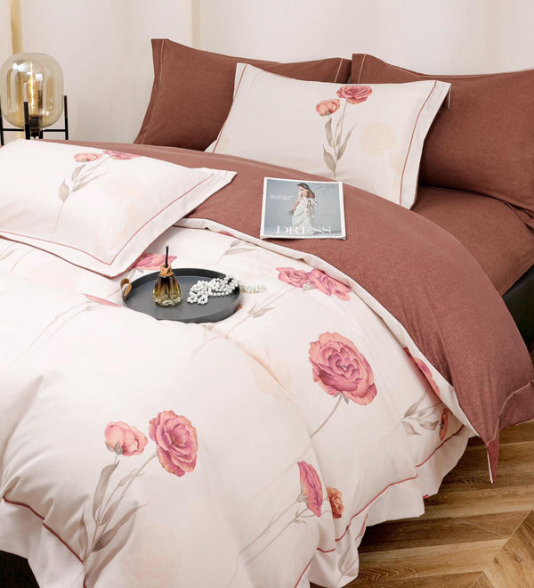 Simplitate în Nuante Romantice– Set Pat 6 Piese Moale si Confortabil, Cod : LJ39