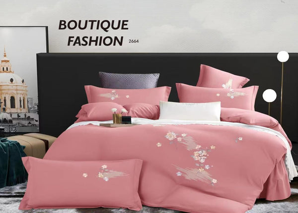 Lenjerie tip bumbac fin cu broderie 4 piese cod:BD10