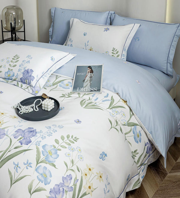 Vis Floral în Tonuri Delicate– Set Pat 6 Piese Moale si Confortabil, Cod : LJ37