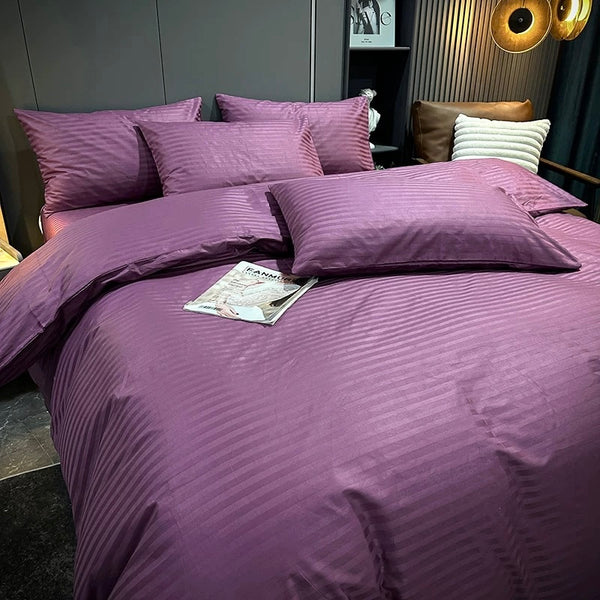 Lenjerie HoReCa, pat dublu,Damasc Deluxe, 6 piese COD:  DFD113