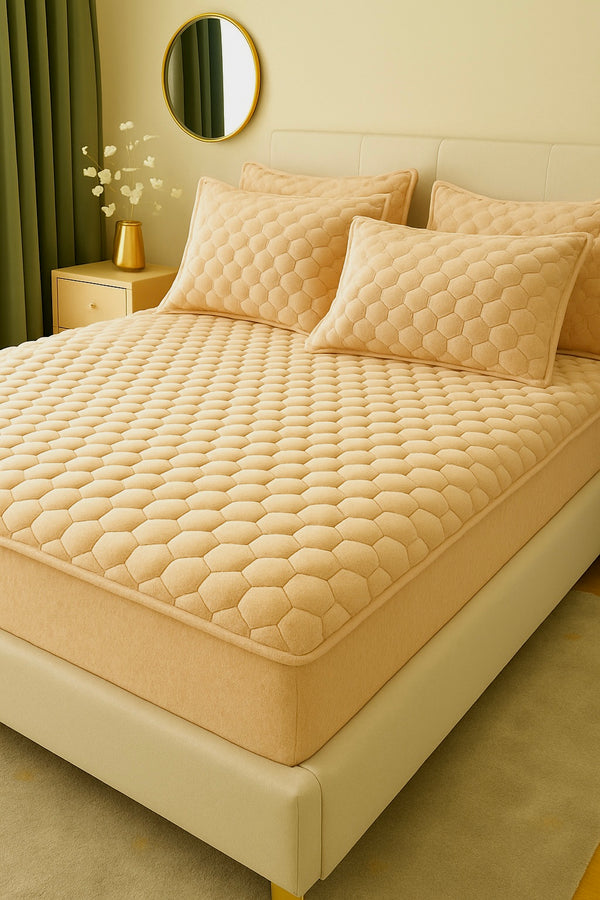 Topper 160/200 pentru saltea cu elastic, + 2 fete de perna, COD: TOPS709