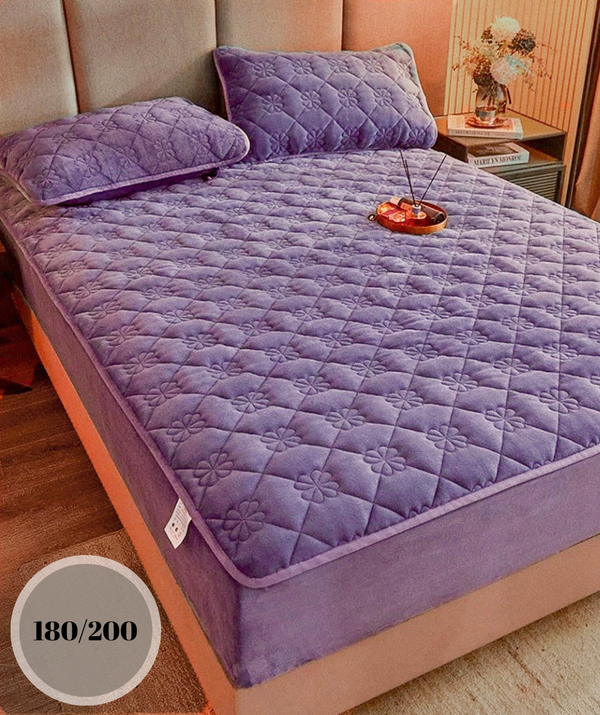Topper 180/200 pentru saltea cu elastic, + 2 fete de perna, COD: TOS911