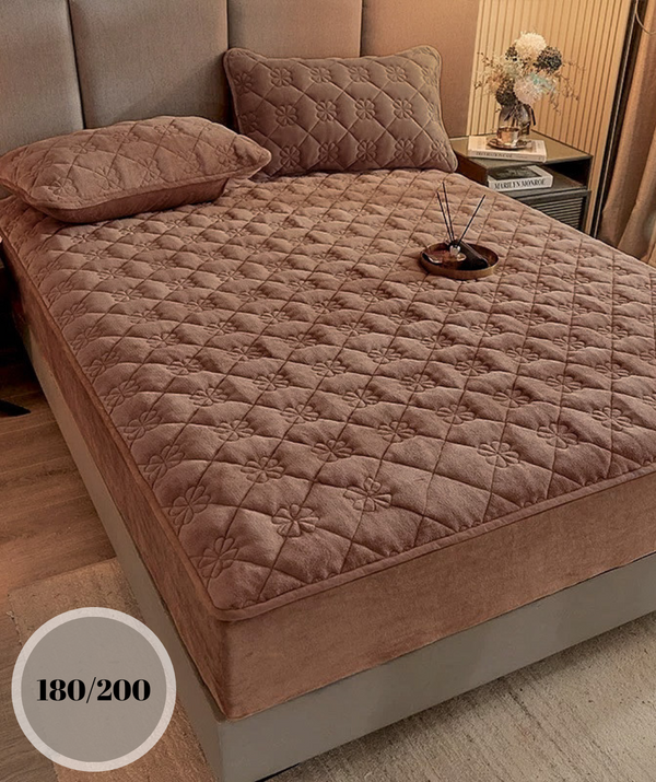 Topper 180/200 pentru saltea cu elastic, + 2 fete de perna, COD: TOS908