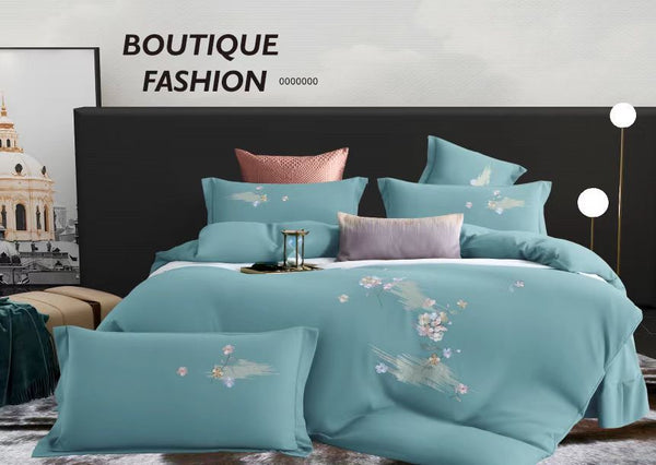 Lenjerie tip bumbac fin cu broderie 4 piese cod:BD21